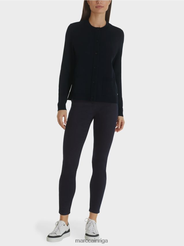 apģērbs pusnakts zils VRBHXD451 Marc Cain jaka \"pārdomājiet kopā\"