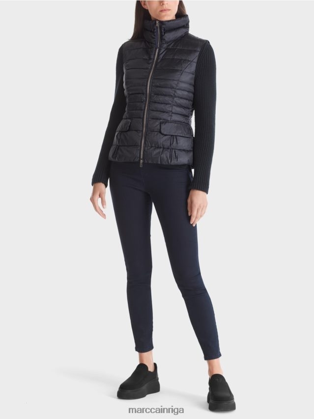 apģērbs pusnakts zils VRBHXD453 Marc Cain stepēta veste ar dūnu oderi