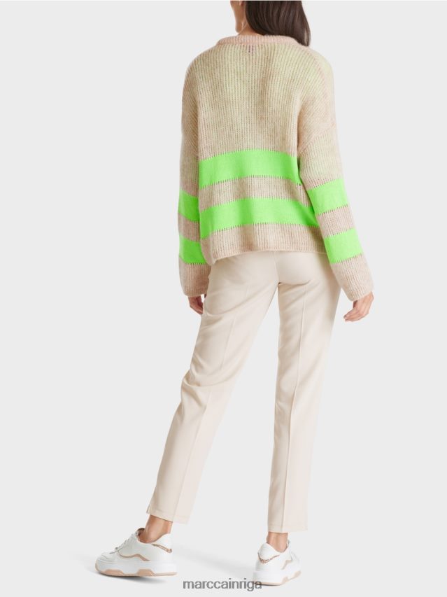 apģērbs spilgti šokējoši zaļš VRBHXD338 Marc Cain v-kardigāns \"adīts Vācijā\"