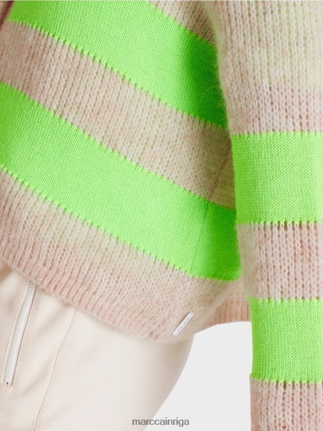 apģērbs spilgti šokējoši zaļš VRBHXD338 Marc Cain v-kardigāns \"adīts Vācijā\"