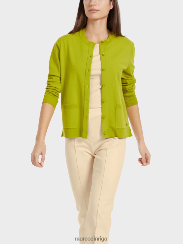 apģērbs spilgti olīvzaļš VRBHXD351 Marc Cain jaka \"pārdomājiet kopā\"