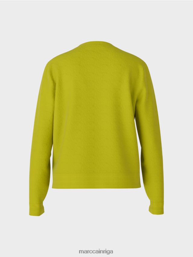 apģērbs spilgti olīvzaļš VRBHXD351 Marc Cain jaka \"pārdomājiet kopā\"