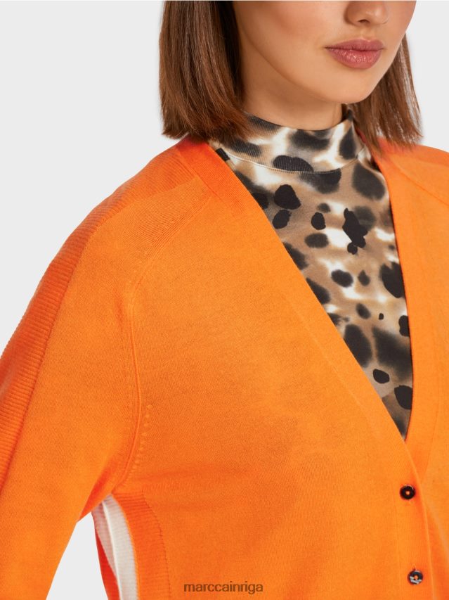 apģērbs spilgti oranža VRBHXD419 Marc Cain jaciņa ar raglāna piedurknēm