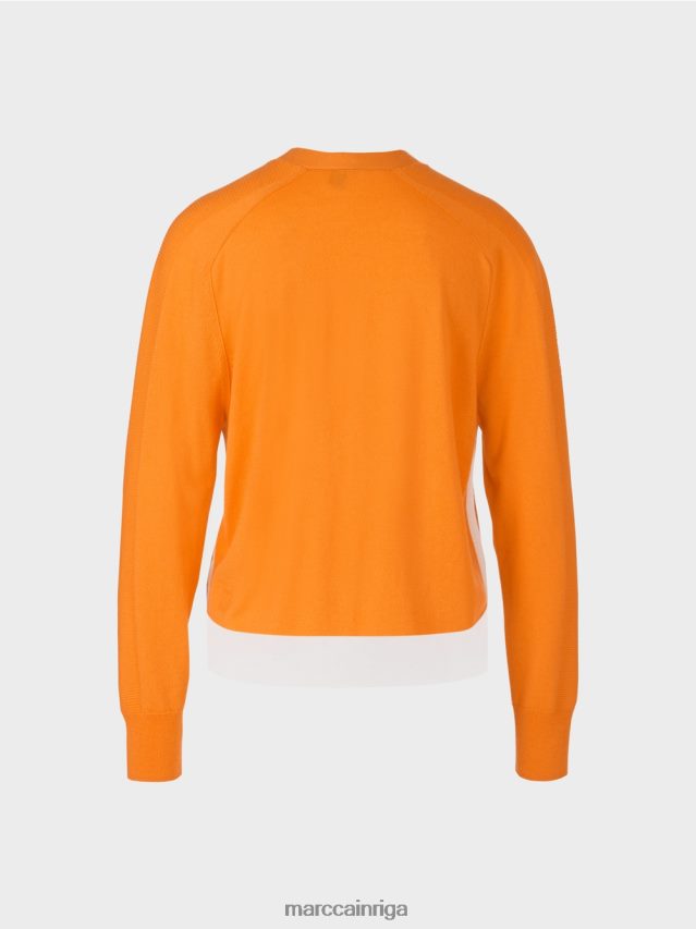 apģērbs spilgti oranža VRBHXD419 Marc Cain jaciņa ar raglāna piedurknēm