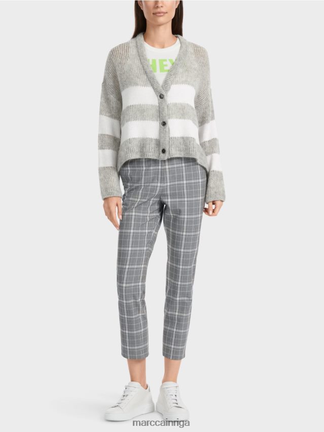 apģērbs sudrabaini pelēks VRBHXD327 Marc Cain v-kardigāns "adīts Vācijā"