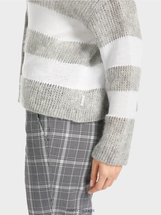 apģērbs sudrabaini pelēks VRBHXD327 Marc Cain v-kardigāns \"adīts Vācijā\"