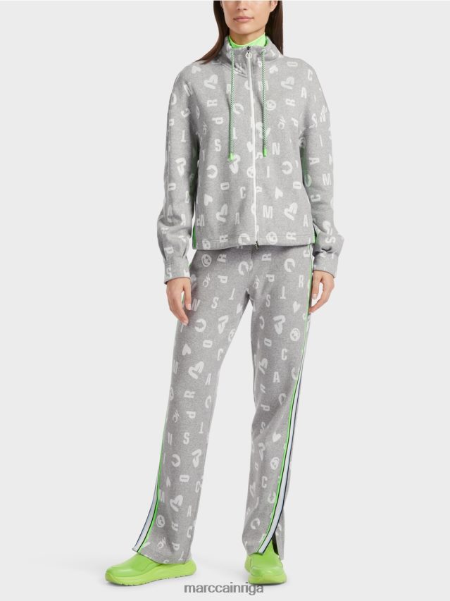 apģērbs sudrabaini pelēks VRBHXD331 Marc Cain skriešanas stila jaka