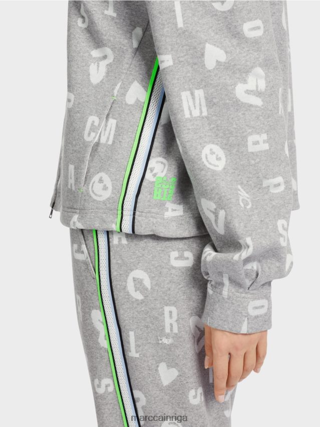 apģērbs sudrabaini pelēks VRBHXD331 Marc Cain skriešanas stila jaka