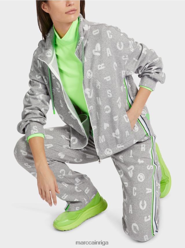 apģērbs sudrabaini pelēks VRBHXD331 Marc Cain skriešanas stila jaka