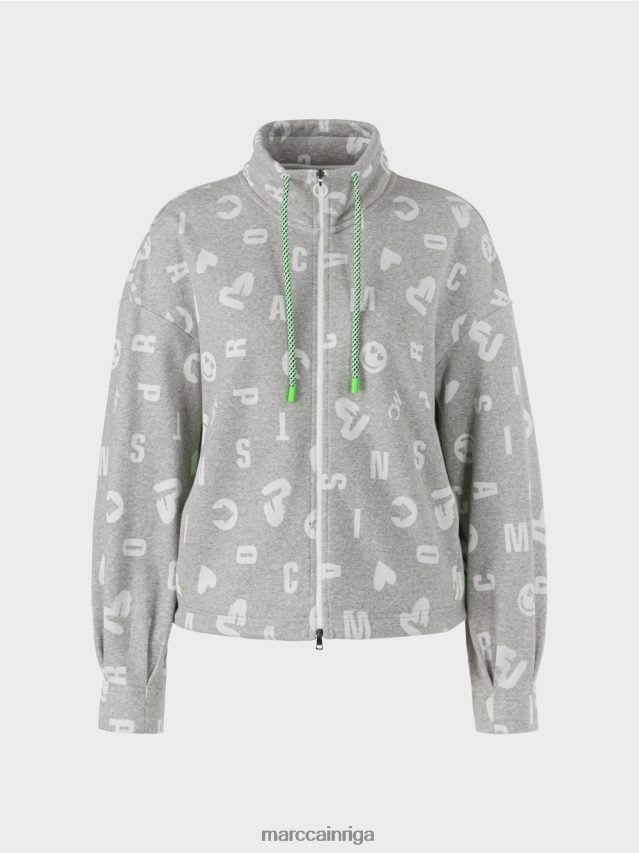 apģērbs sudrabaini pelēks VRBHXD331 Marc Cain skriešanas stila jaka