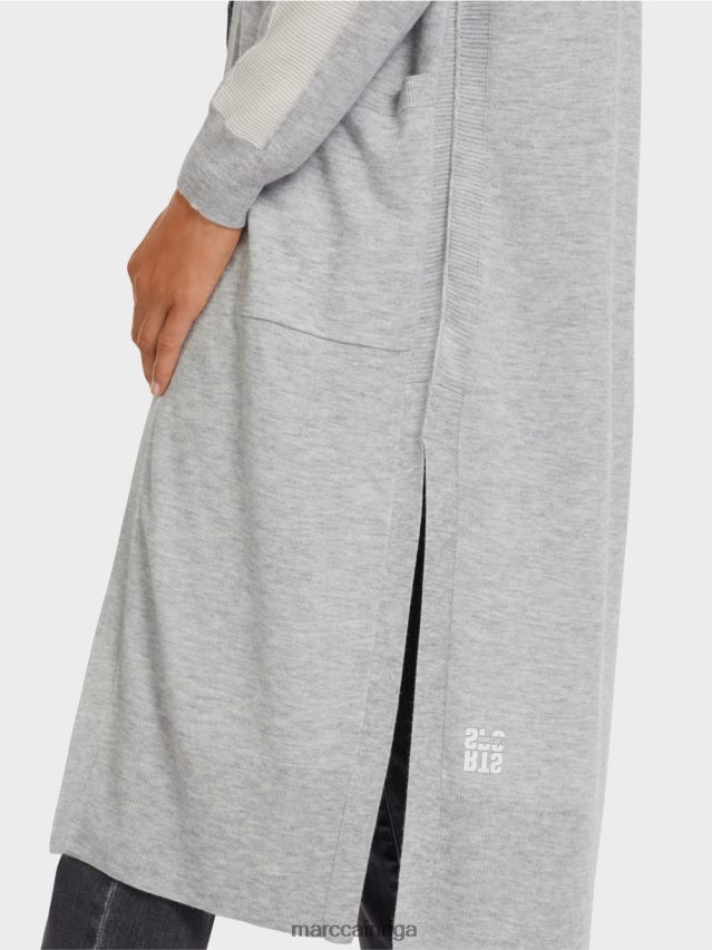 apģērbs sudrabaini pelēks VRBHXD427 Marc Cain vidēja garuma jaka