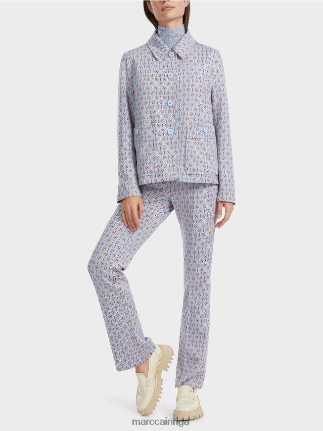 apģērbs tumšas vasaras debesis VRBHXD322 Marc Cain jaka nedaudz uzliesmotā formā