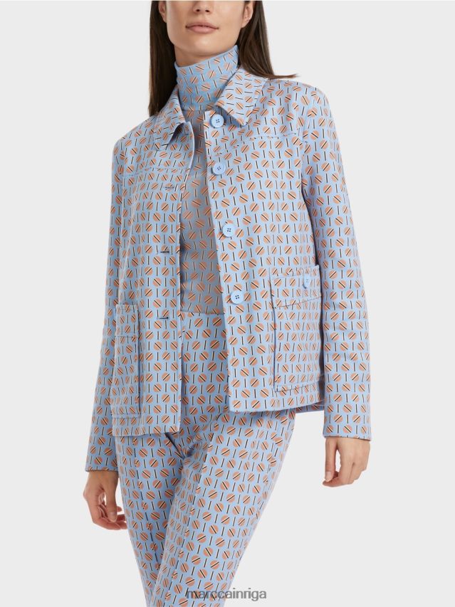 apģērbs tumšas vasaras debesis VRBHXD322 Marc Cain jaka nedaudz uzliesmotā formā