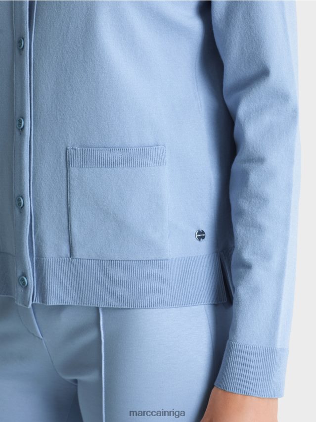 apģērbs tumšas vasaras debesis VRBHXD352 Marc Cain jaka \"pārdomājiet kopā\"