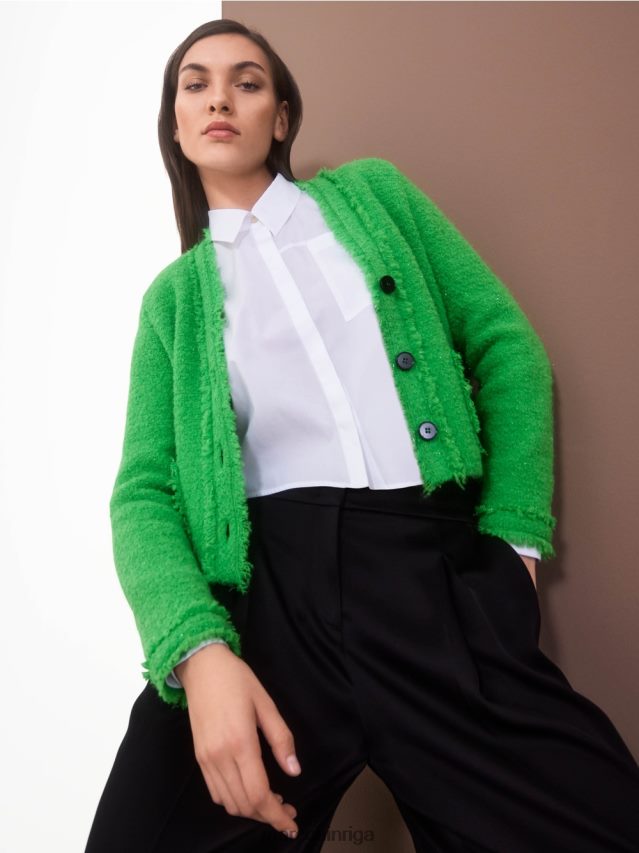 apģērbs tumši ābolu zaļš VRBHXD310 Marc Cain jaka, adīta Vācijā