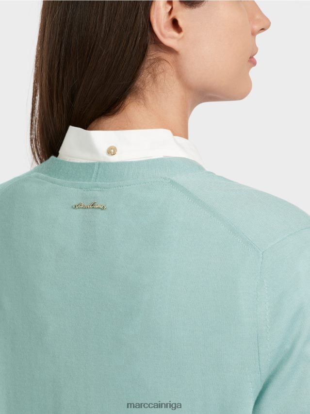 apģērbs tumši debeszils VRBHXD342 Marc Cain \"pārdomāt kopā\" ​​vilnas jaka