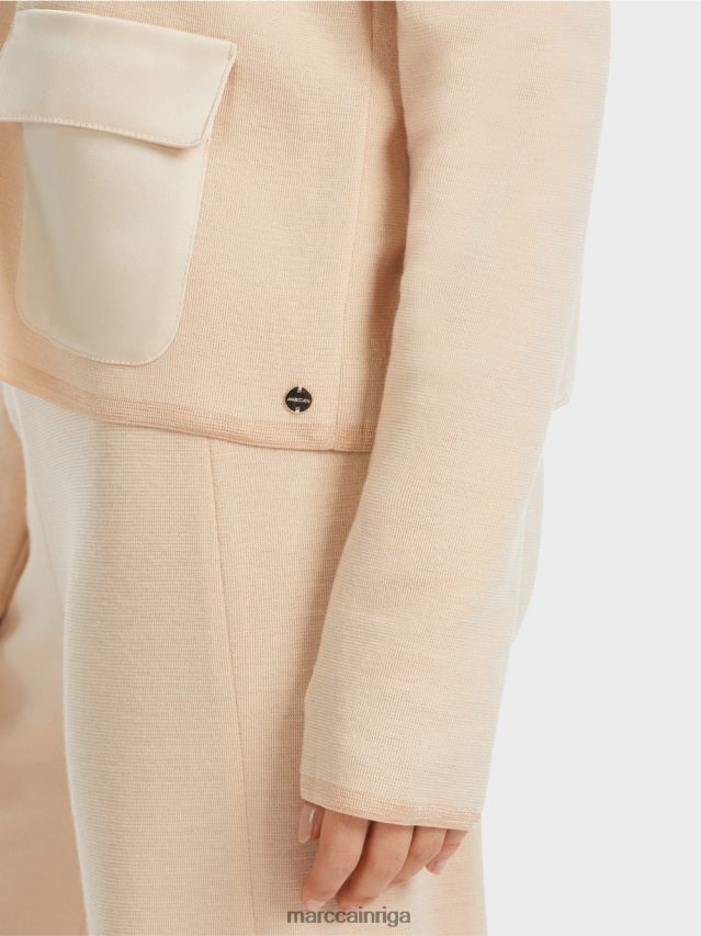 apģērbs tumšs krēms VRBHXD319 Marc Cain jaka adīta Vācijā