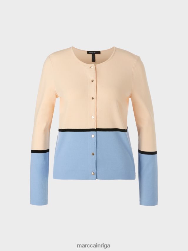 apģērbs tumšs krēms VRBHXD323 Marc Cain krāsains \"pārdomāt kopā\" ​​jaka