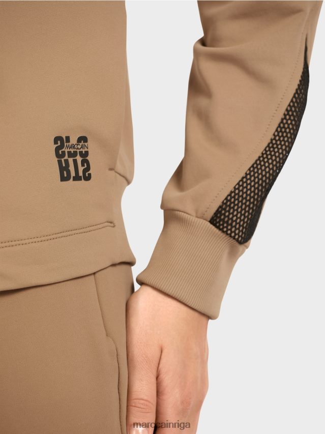 apģērbs viegla kafija VRBHXD421 Marc Cain olas formas sporta krekla jaka