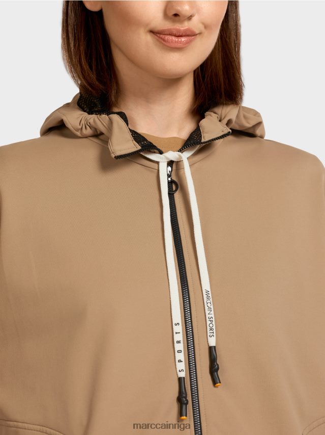 apģērbs viegla kafija VRBHXD421 Marc Cain olas formas sporta krekla jaka