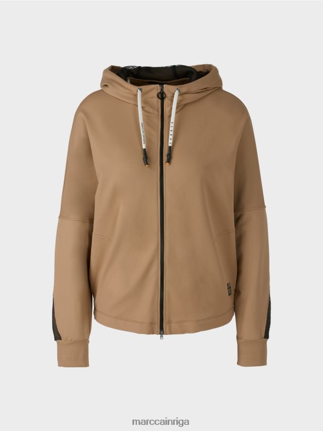 apģērbs viegla kafija VRBHXD421 Marc Cain olas formas sporta krekla jaka