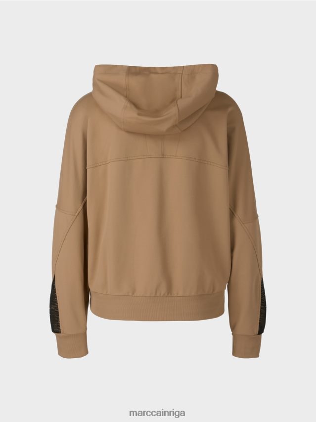 apģērbs viegla kafija VRBHXD421 Marc Cain olas formas sporta krekla jaka