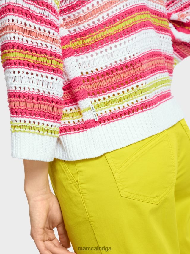 apģērbs viegla limeade VRBHXD368 Marc Cain svītraina jaka \"adīts Vācijā\"