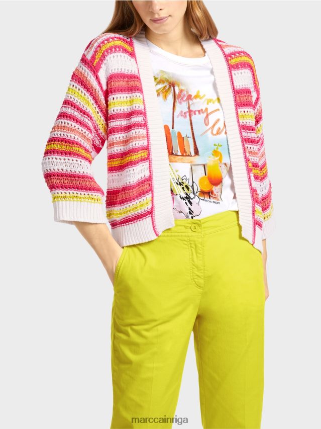 apģērbs viegla limeade VRBHXD368 Marc Cain svītraina jaka \"adīts Vācijā\"