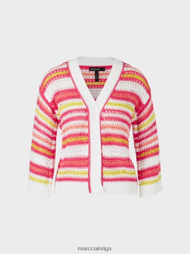 apģērbs viegla limeade VRBHXD368 Marc Cain svītraina jaka \"adīts Vācijā\"