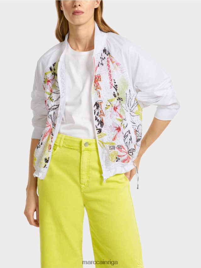 apģērbs viegla limeade VRBHXD372 Marc Cain jaka ar krāsainiem ieliktņiem