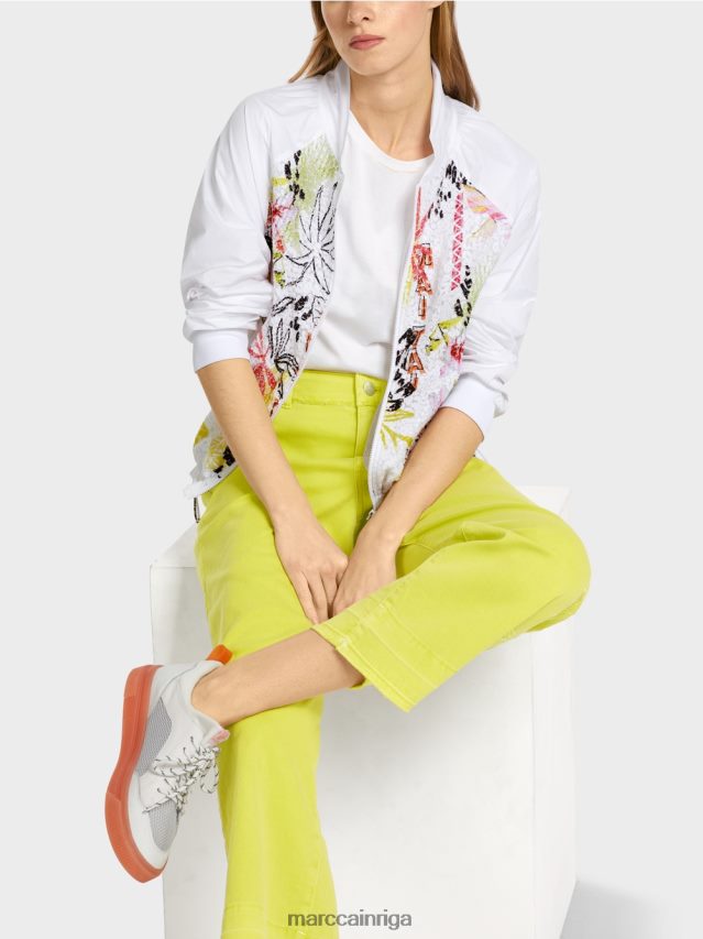 apģērbs viegla limeade VRBHXD372 Marc Cain jaka ar krāsainiem ieliktņiem