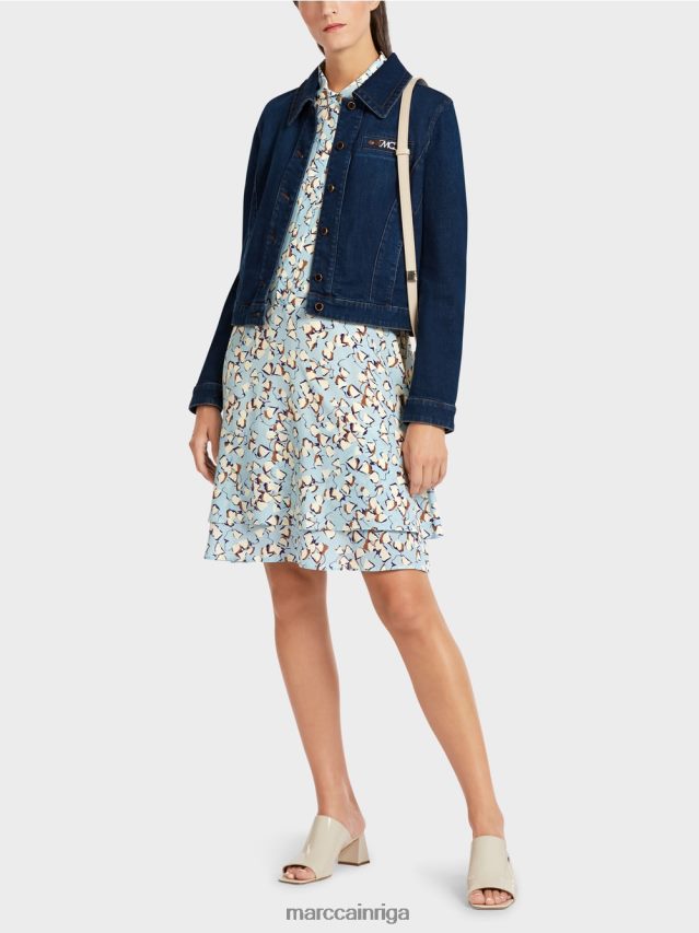 apģērbs vintage indigo VRBHXD444 Marc Cain \"pārdomāt kopā\" ​​džinsa jaka