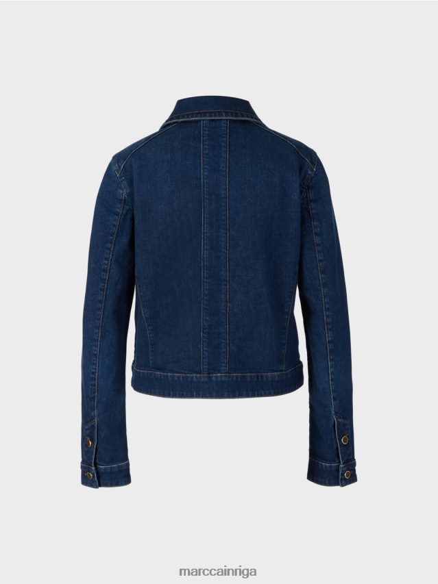 apģērbs vintage indigo VRBHXD444 Marc Cain \"pārdomāt kopā\" ​​džinsa jaka