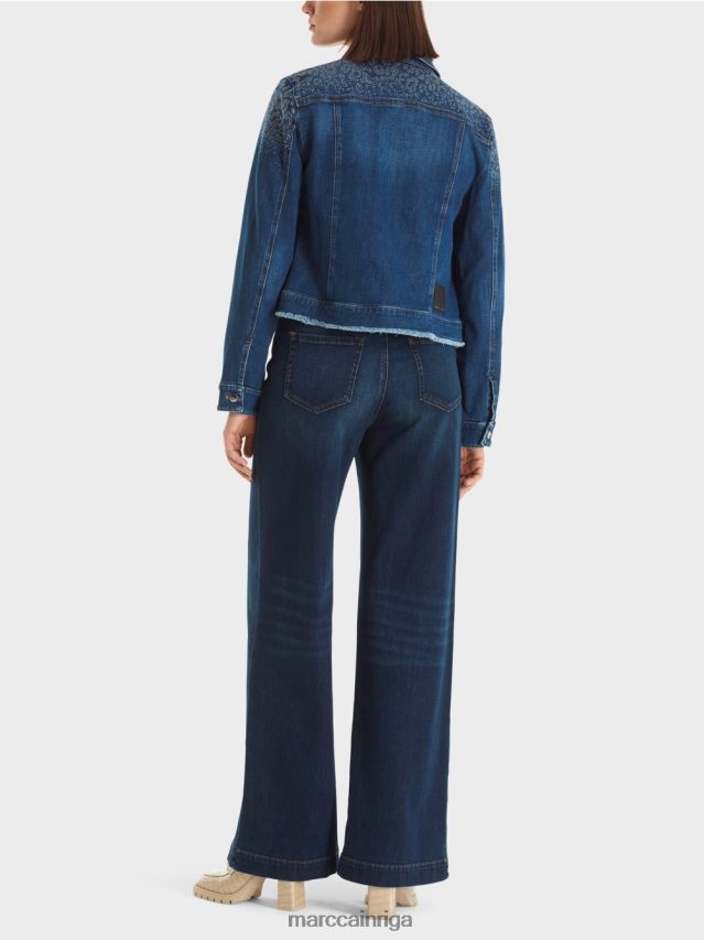 apģērbs vintage indigo VRBHXD455 Marc Cain \"pārdomāt kopā\" ​​džinsa jaka