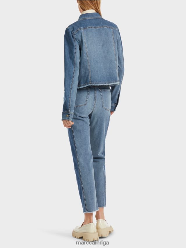 apģērbs vintage zils VRBHXD325 Marc Cain savārstījuma dizaina džinsa jaka
