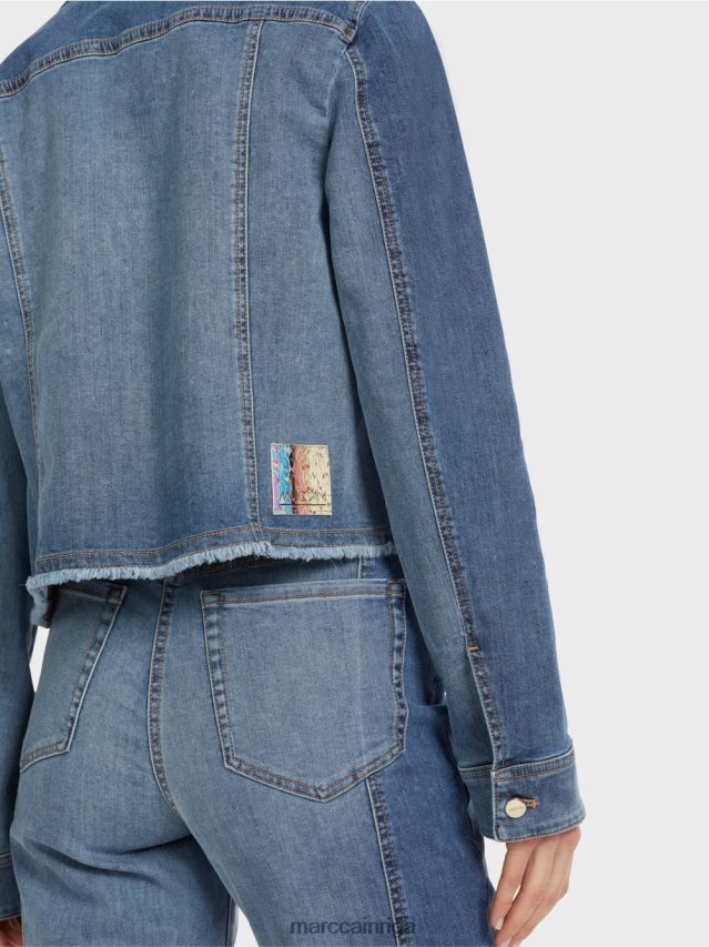 apģērbs vintage zils VRBHXD325 Marc Cain savārstījuma dizaina džinsa jaka
