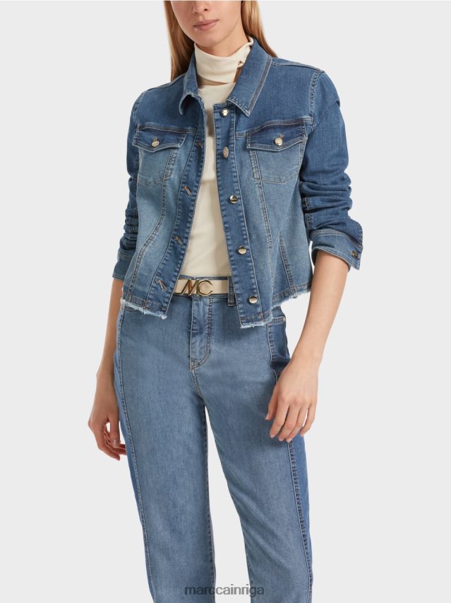 apģērbs vintage zils VRBHXD325 Marc Cain savārstījuma dizaina džinsa jaka