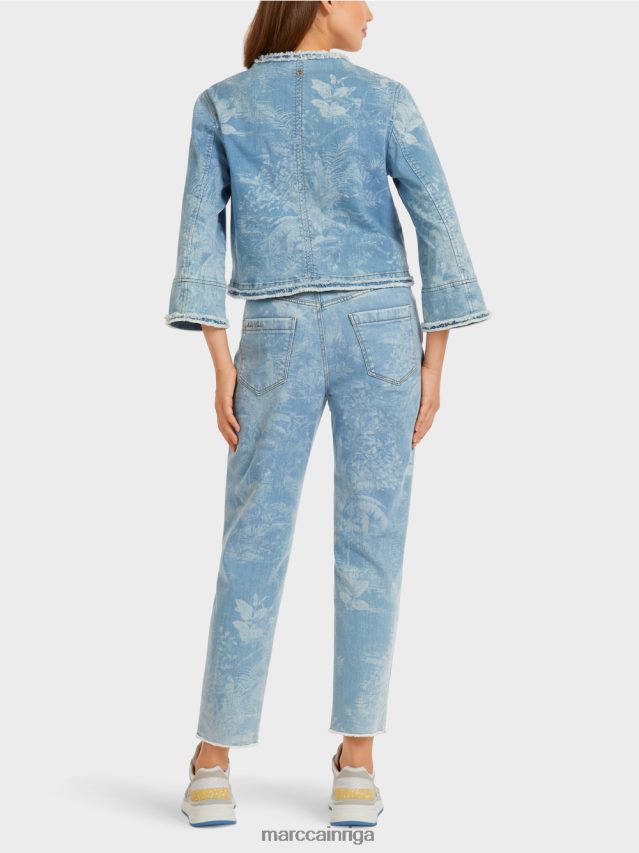 apģērbs vintage zils VRBHXD402 Marc Cain \"pārdomāt kopā\" ​​jaka