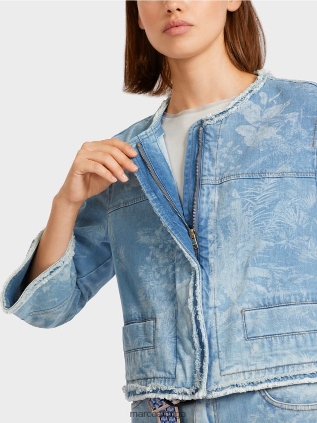 apģērbs vintage zils VRBHXD402 Marc Cain \"pārdomāt kopā\" ​​jaka