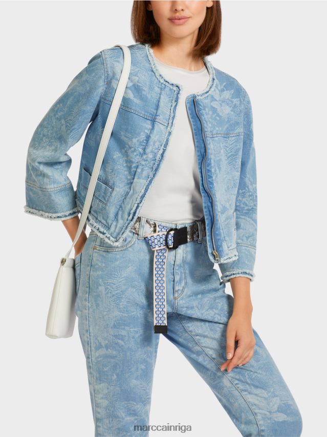 apģērbs vintage zils VRBHXD402 Marc Cain \"pārdomāt kopā\" ​​jaka