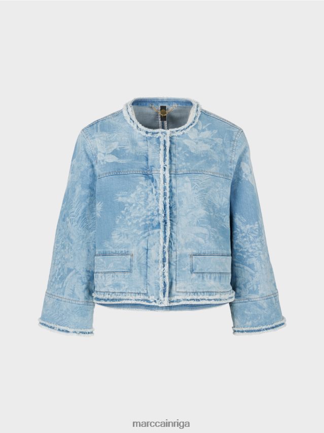 apģērbs vintage zils VRBHXD402 Marc Cain \"pārdomāt kopā\" ​​jaka