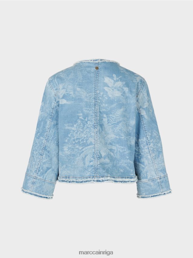 apģērbs vintage zils VRBHXD402 Marc Cain \"pārdomāt kopā\" ​​jaka