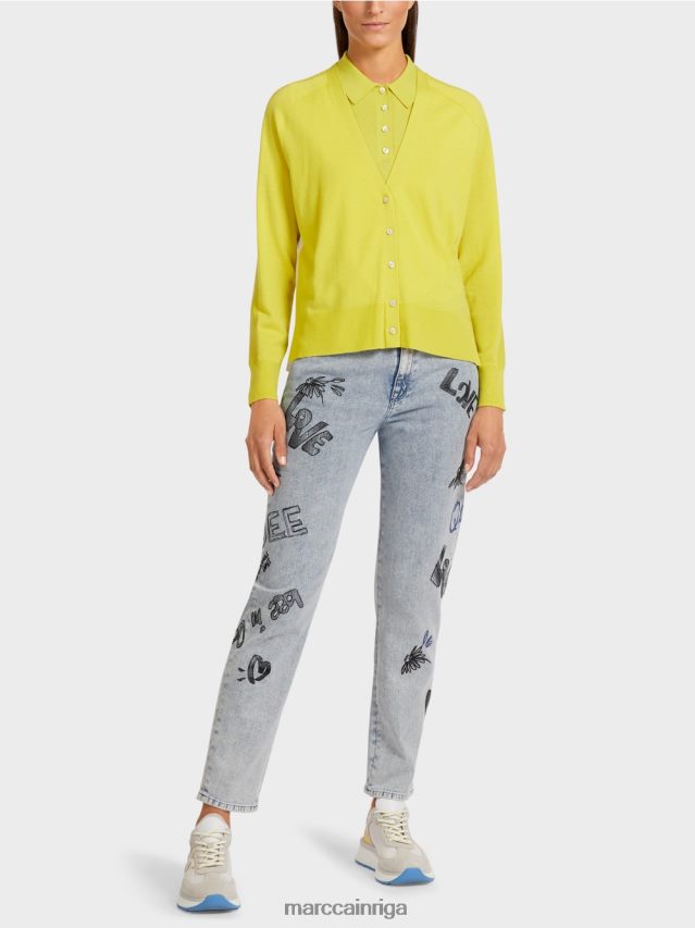 apģērbs zaļais sērs VRBHXD431 Marc Cain jaciņa ar raglāna piedurknēm