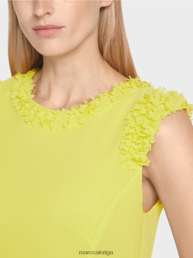 apģērbs citronzaļš VRBHXD81 Marc Cain svētku \"pārdomāt kopā\" ​​kleita