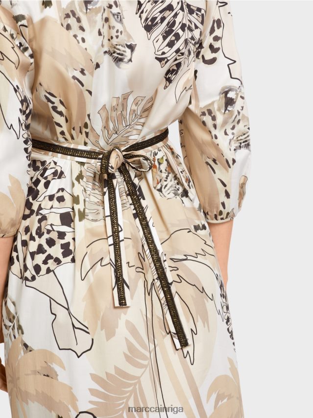 apģērbs dziļas smiltis VRBHXD86 Marc Cain kleita ar impērijas vidukli