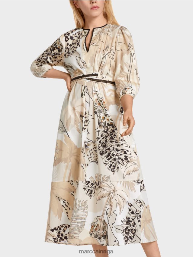 apģērbs dziļas smiltis VRBHXD86 Marc Cain kleita ar impērijas vidukli