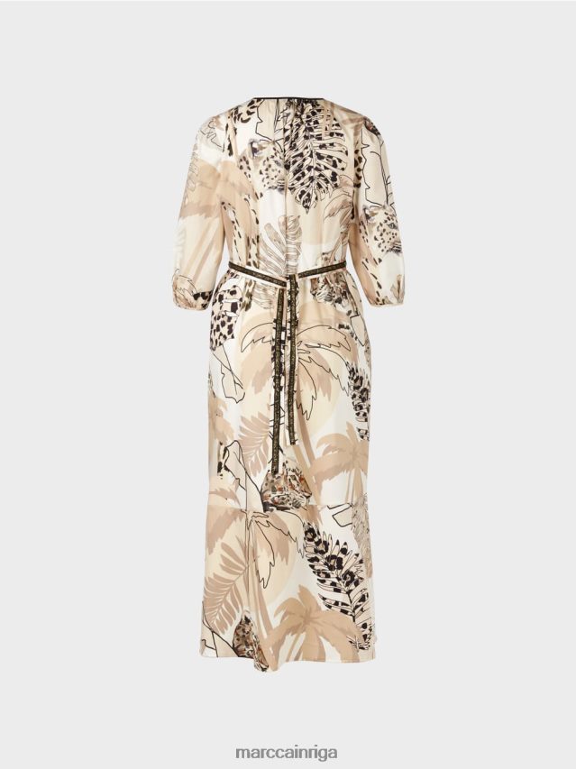 apģērbs dziļas smiltis VRBHXD86 Marc Cain kleita ar impērijas vidukli