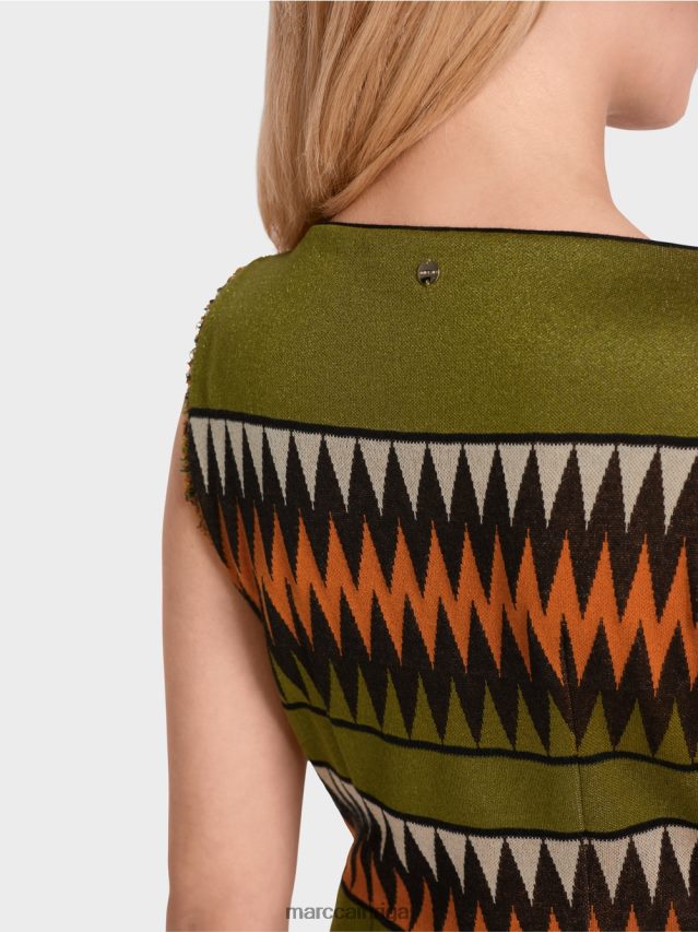 apģērbs dziļi olīvzaļa VRBHXD95 Marc Cain \"pārdomāt kopā\" ​​trikotāžas kleita