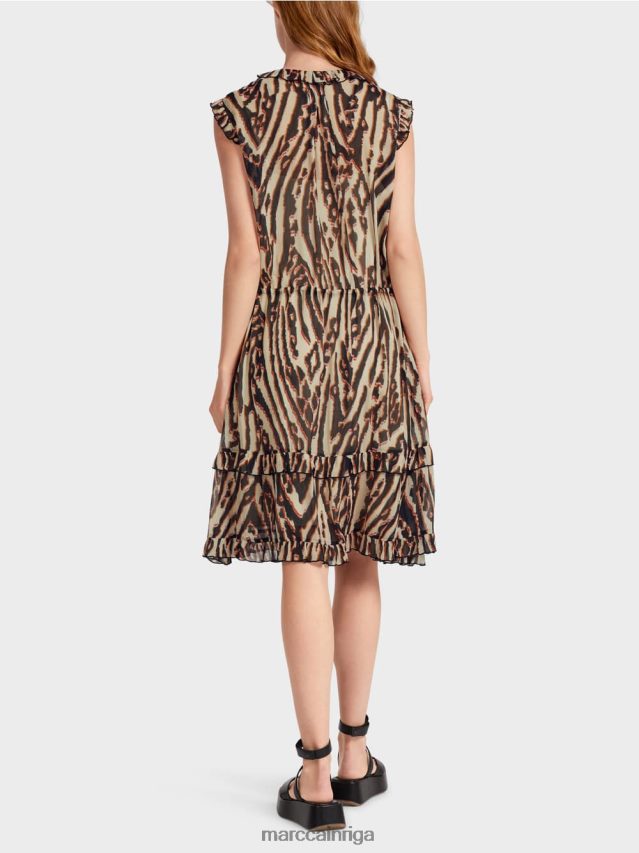 apģērbs dziļi sarkans VRBHXD59 Marc Cain īsa kleita no viskozes krepa