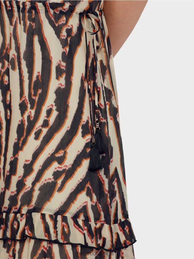 apģērbs dziļi sarkans VRBHXD59 Marc Cain īsa kleita no viskozes krepa